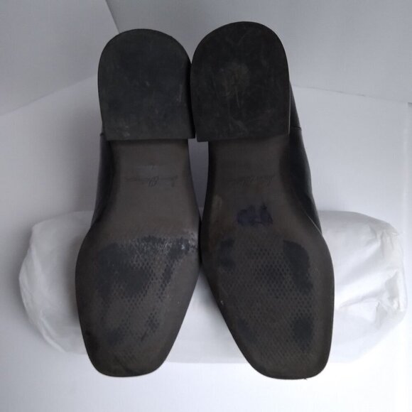 Sam Edelman Black Leather 'Thelma' Square Toe Block Heel Chelsea Boots Sz 6 - Picture 3 of 12